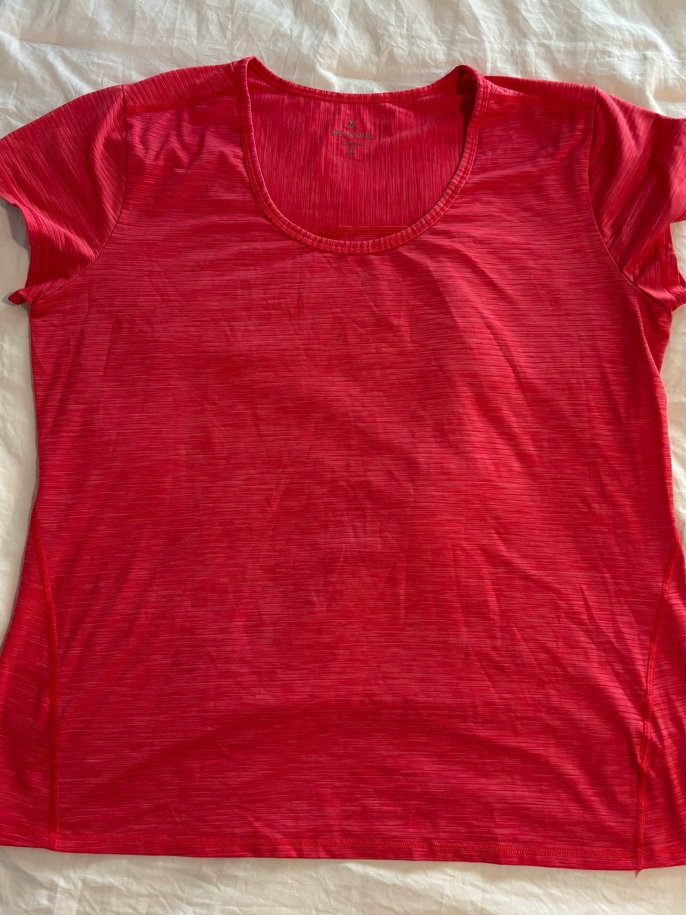 Athleta Orange Scoop Neck Short Sleeve Tee